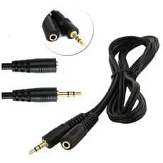 Cabo Extensão P2 3.5mm Macho x Fêmea 1.5 Metros para Som e Fones