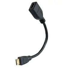 Cabo Adaptador Mini HDMI Macho para HDMI Fêmea 15cm Extensor Alta Qualidade