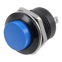 Kit com 10 Chaves Push Button Azul R13-507 Botão de Partida Tipo Start