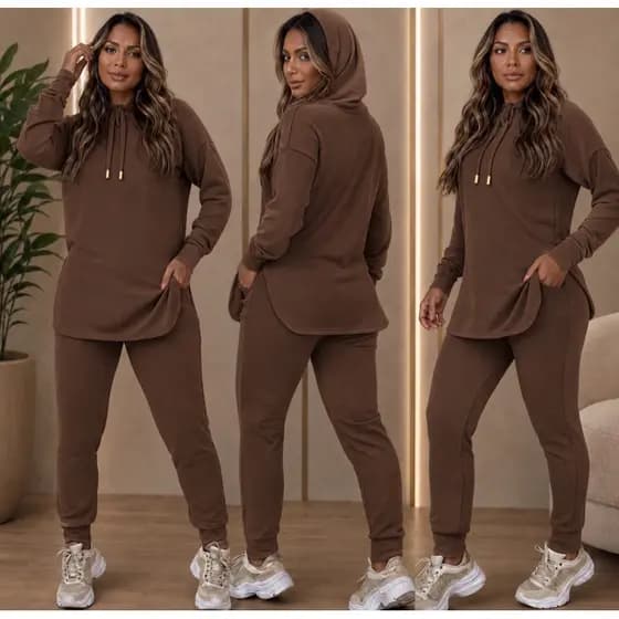 Conjunto  Envio Rápido casual mais vendidos Lanzinha Bolso e touca com cordão punho moda feminina outono inverno festa