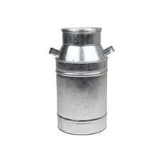 vaso Latão de Leite Pequeno 21 cm Rustico Aço Galvanizado Artesanal