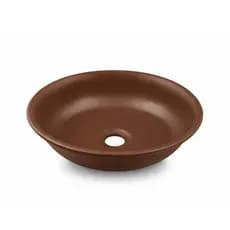 Cuba redonda sobrepor pia lavabo luxo aço corten 32 x 10 aluminio reforçado