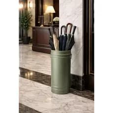 suporte porta guarda chuva verde fosco 50x20 metal redondo Organizador