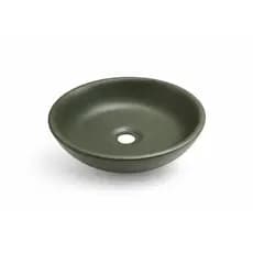 Cuba Pia apoio Banheiro lavabo verde fosco 32x10 design elegante redonda