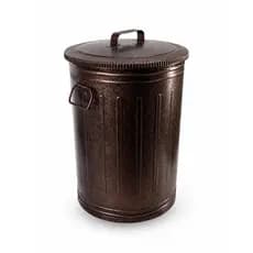 Lixeira americana 50 litros ouro velho luxo lata de lixo metal com alças