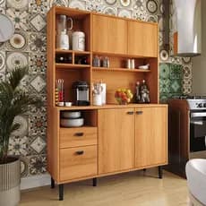 Kit Armário de Cozinha Compacta Veneza 4 Portas 1 Gaveta - Movelove