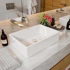 Cuba Movelove Sobrepor Safira Para Banheiro Pia y Lavabo 27cm x 39cm x 9cm De Altura