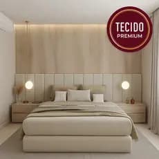 Kit Cabeceira Estofada Adesiva em Placas 45x20 Para Cama de Solteiro Casal Queen King Box