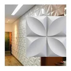 Kit 200 Placas PVC 3D Premium Para Parede Revestimento Decorativo 25x25cm Durável