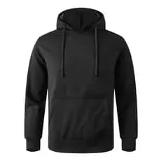 Blusa canguru com capuz e bolso moletom liso