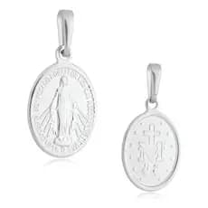 Pingente Medalha Milagrosa Nossa Sra Das Graças Aço Inox Pp