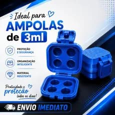Porta Ampolas com Fecho - Estojo Rígido para Vacinas e Injeções - Proteção e Segurança