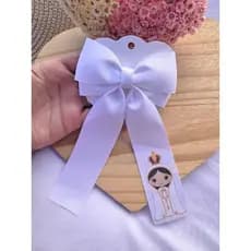 Laço Nossa Senhora de Fátima, Laço Personalizado, Laço Infantil, Laço Na Presilha