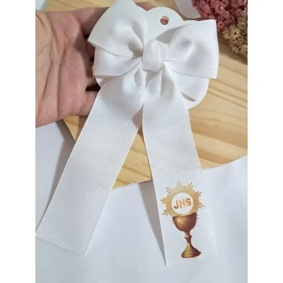 Laço Primeira Eucaristia, Primeira Comunhão, Laço Personalizado