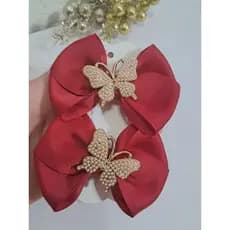 Laço Borboleta, Laço Infantil, Laço na Presilha, Laço Vermelho