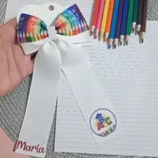 Laço Escolar, Laço Infantil, Laço Escola, Laço na Presilha, Laço Volta Ás Aulas, Laço Personalizado