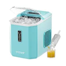 Máquina de Gelo YESOP Automática Portátil 110V 120W Azul Nova Original