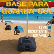 Suporte Base Guarda-Sol Ombrelone Praia Reforçado Para Água ou Areia 21 Litros