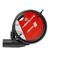 Cadeado Corrente Absolute 6 mm x 1 m Fumê com 2 Chaves e Suporte