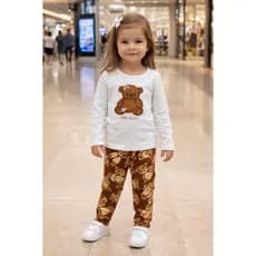 Conjunto Infantil Roupa Menina PERFEITA Meia Estação Pijama manga comprida