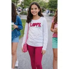 2 Peças Inverno Menina, 1 Calça Legging + 1 Blusa manga comprida, Conjunto frio Juvenil Infantil Feminino, estiloso