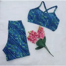 Conjunto Top e Short Corda Frontal 3D  Fitness Academia