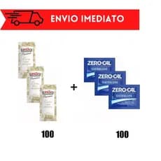 Kit 100 undidades Açúcar União Sachê + 100 Unidades Adoçante Zero Ca Sachê