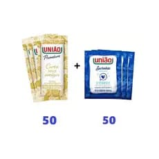 50 Açúcar União + 50 Adoçante União