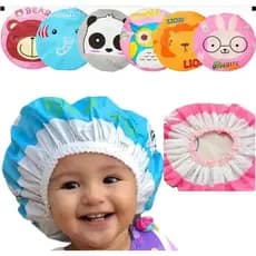 Touca de Banho Impermeável Infantil Estampas Sortidas Toca Plástica Kids desenho animal bebe PVC