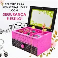 Caixinha de Música Porta Joia Com Bailarina Dançarina Porta Jóias Retrô Música  e Bailarina