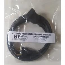 Extensão Elétrica 02 Metros Prolongador Cabo Pp2x2,5mm Plug Bipolar Injetado