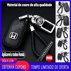 Couro de alta qualidade chave do carro capa chave de carro protetora capa chaveiro saco carro acessórios Para Honda