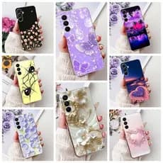 Para Samsung Galaxy A16 4G 5G Caso SM-A166B A165F Funda Popular Borboleta Flor Capa De Silicone Macio A16 A 16