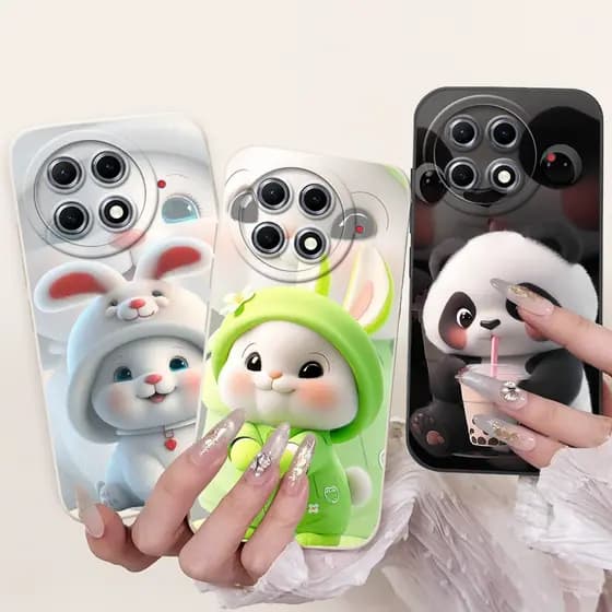 Para Tecno Camon 30S Pro Caso 2024 Nova Moda Flor Coelho Funda Lente Capa Protetora 30 S Camon30s Pára-Choques