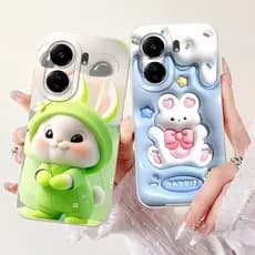 Capa Macia Para Xiaomi Redmi 13C 4G Embalagem Poco C65 2023 À Prova De Choque Criativo Coelho Dos Desenhos Animados Caso