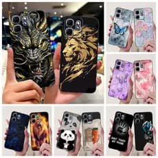 Capa Para infinix Quente 50i X6531 X6531B Bonito Dragão Leão Protetora Inteligente 9 X6532 Silicone Macio Caso De Telefo