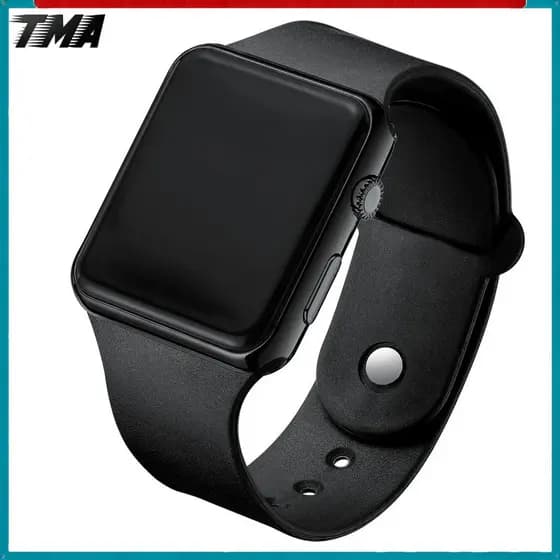 Relógio digital Simples Para Homens Moda Esportes LED Eletrônico Preto Pulseira De silicone casual Masculino reloj hombr