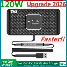 Carregador Sem Fio 120W para Carro, Suporte Universal iPhone 141312 Samsung Xiaomi Huawei, Carregamento Rápido e Seguro