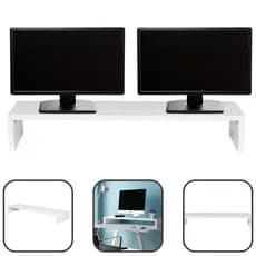 Suporte Base Para Monitor 10x90x20cm MDF Branco