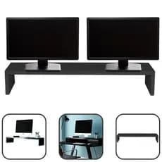 Suporte Base Para Monitor 10x90x20cm MDF Preto