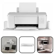 Suporte Para Impressora Micro-ondas MDF Branco 11,5x54,5x40cm