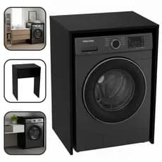 Nicho Aparador MDF Para Lava e Seca  Lava Louças  87x66x64cm Preto