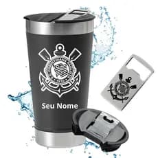 Copo Termico Personalizado Corinthians Timão Coringão  personalizado + Nome