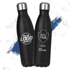 Garrafa Inox Squeeze 500ml Personalizada c/NOME ou LOGOTIPO