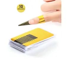 50 Moldes Adesivos De Papel Para Unha Gel Fibra Decoração - Envio Imediato