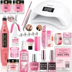 Kit Para Unhas Gel Alongamento Cabine Lixadeira Completo - Envio Rápido