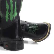 Bota Texana Masculina Bordada Monster Promoção Black Friday