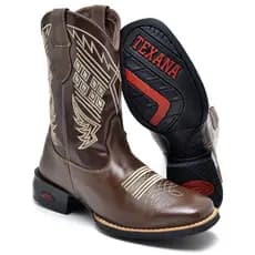 Botas Texana Masculina Bordada Indígena Promoção Black Friday