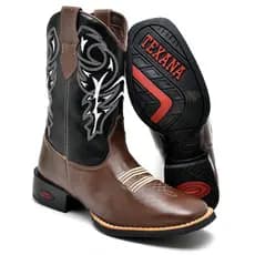 Bota Texana Masculina Bordada Tribal Promoção Black Friday