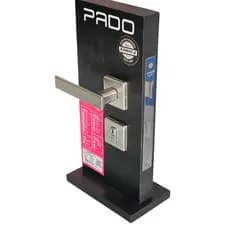 Fechadura Externa Saída Pado Zm Quadra 701 Máquina 55mm Inox Escovada Porta Madeira/Aluminio